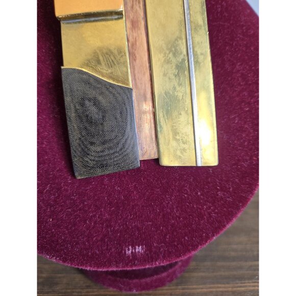 Vintage Mixed Metal & Bakelite/Catalin Necklace Art Deco/Modernist Early Plastic - Picture 6 of 10